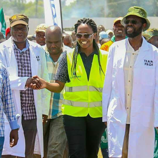 Lola Hoka with Governor Anyang' Nyong'o